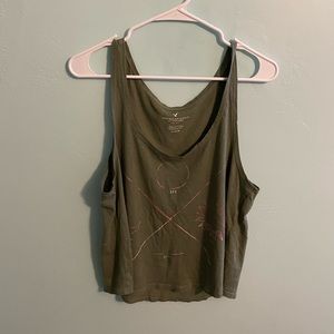 Cute army green tank top!!